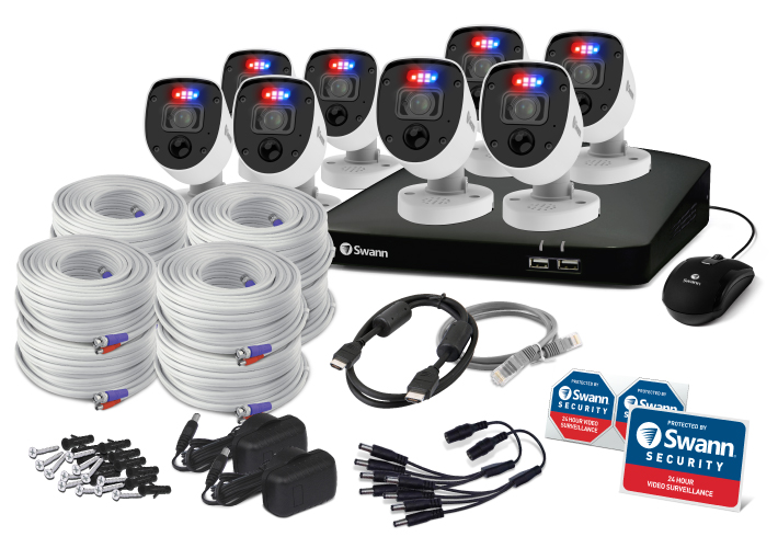 未使用品 SWANN セキュリティシステム SWDVK-446804MQB-JP DVRセキュリティシステム フルHDカメラ4台セット SWDVK-446804MQB